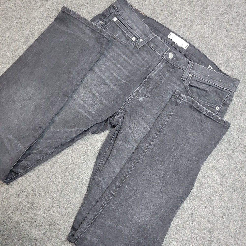 Madewell Jeans Womens 33x34 Black Slim Fit Boho Streetwear Dark Wash Grunge